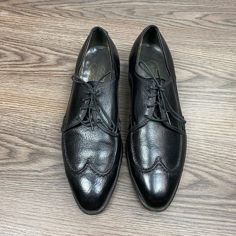 1950’s Nunn Bush Black Wingtip Oxfords 10.5 C - Picture 2 of 10